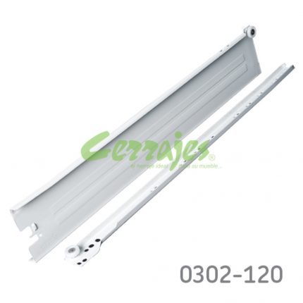 Corredera pared sencilla Cerrajes "Impaz" H=149mm L=450mm epóxica Blanca Extensión parcial