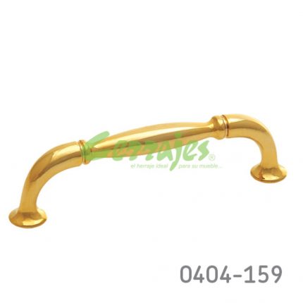 Jaladera Zamak cc 96 mm L=109 mm 2004 Z26 Oro brillante Tornillo #8 - 32X1"