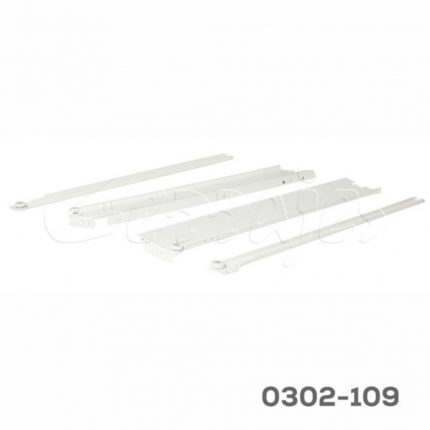 Corredera pared sencilla Cerrajes "Impaz" H=85mm L=550mm epóxica Blanca Extensión parcial