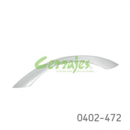 Jaladera Zamak cc 128 mm L=166 mm 4310 Z09 Cromo mate Tornillo M4x25mm