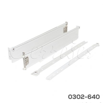 Corredera pared sencilla Cerrajes "Integral"  H=117mm L=500mm epóxica blanca Extensión parcial