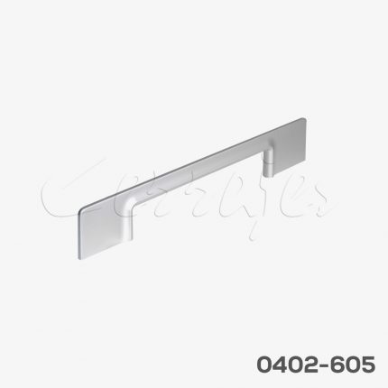 Jaladera Zamak cc 128 mm L=202 mm 4393 Z23 Niquel mate Tornillo M4x25mm