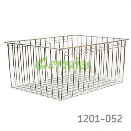 Canastilla Cerrajes W=500mm H=200mm alambre cromado con corredera epóxica (Euro)