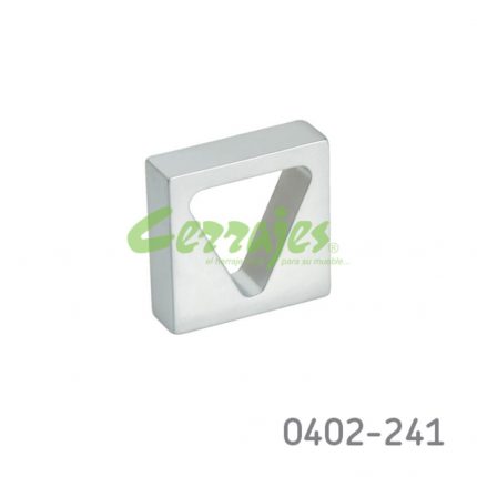 Jaladera Zamak cc 16 mm L=24 mm 4302 Z09 Cromo mate Tornillo #8 - 32X1"