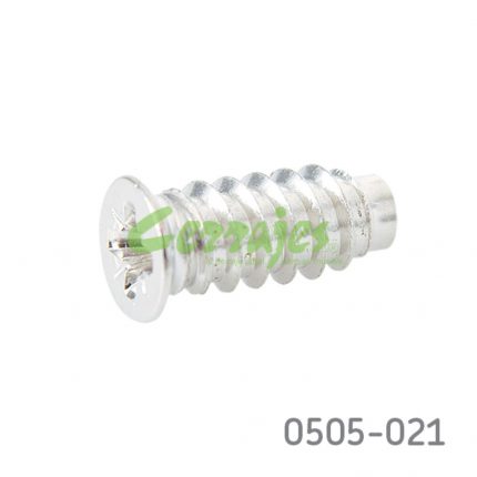 Tornillo para instalación de herrajes "Euro" 6,3mm L=15 mm PZ2 Niquelado sin punta