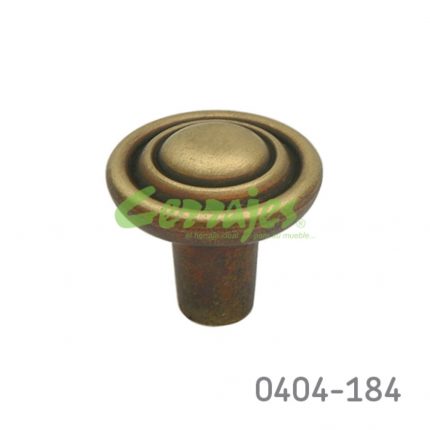 Botón Zamak L=25 mm 2039 Z17 Latón antiguo obscuro Tornillo #8-32x1"