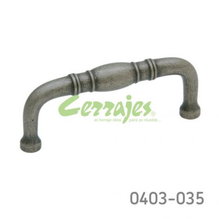 Jaladera Latón cc 76 mm L=86 mm 3016 L30 Pewter antiguo Tornillo #8 - 32X1"