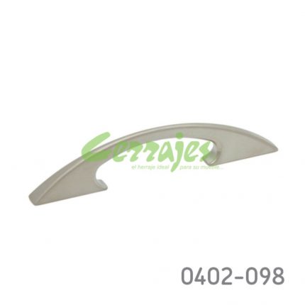 Jaladera Zamak cc 96 mm L=136 mm 4094 Z23 Niquel mate Tornillo #8 - 32X1"