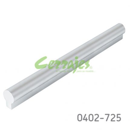 Jaladera Aluminio cc 96 mm L=115 mm 4476 A35 Anodizado natural mate Tornillo #8 - 32X1"