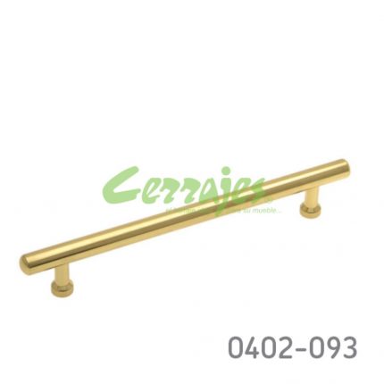 Jaladera Latón cc 128 mm L=165 mm 4086 L15 Latón pulido Tornillo #8 - 32X1"