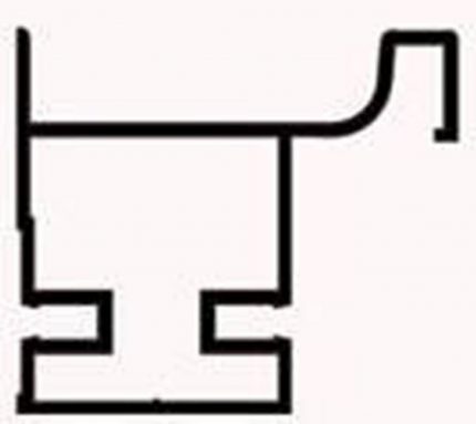 Perfil sencillo "L" Cerrajes "Gola" L=5,8 m Negro