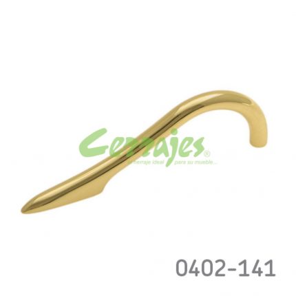 Jaladera Latón cc 76 mm L=112 mm 4127 L15 Latón pulido Tornillo #8 - 32X1"