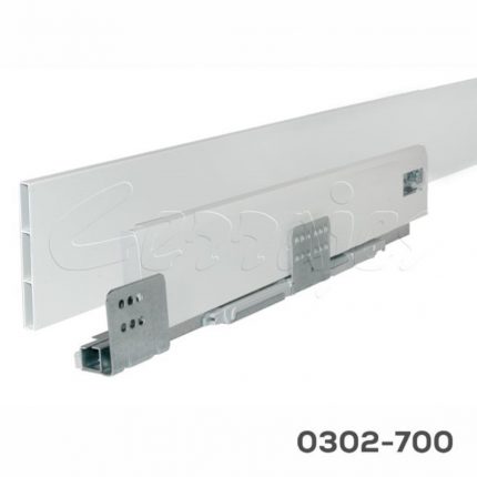 Cajón cubertero interno Cerrajes "Ritma Cube" L=500mm blanco RAL9010 Extensión total cierre suave