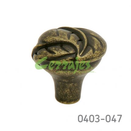 Botón Zamak L=31 mm 3029 Z01 Bronce antiguo Tornillo #8-32X1"