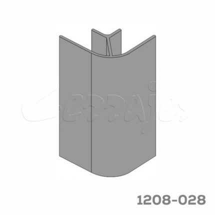 Conector esquina para zoclo aluminio 90° Cerrajes H=150mm Aluminio Anodizado Negro mate