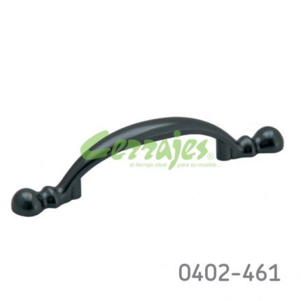 Jaladera Zamak cc 76 mm L=135 mm 4278 Z24 Niquel negro Tornillo M4x25mm