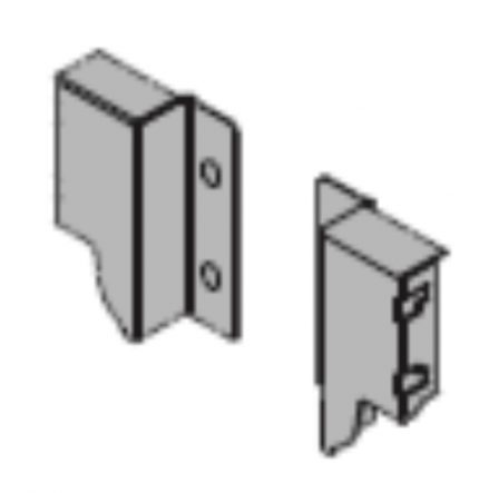Soporte para fijación de testero izquerdo Cerrajes "Ritma Cube" H=68mm blanco RAL9010