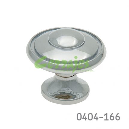 Botón Zamak L=31 mm 2046 Z07 Cromado Tornillo #8-32X1"
