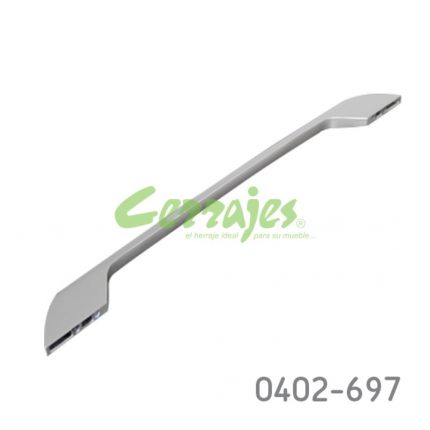 Jaladera Zamak cc 320 mm L=366 mm 4459 Z23 Niquel mate Tornillo M4x25mm