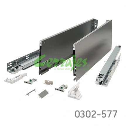 Jgo.Vionaro grafito 500 mm para 40 kg con cierre suave h=121 mm