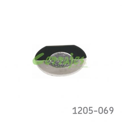 Ménsula para entrepaño de cristal Italiana Ferramenta "Dream" Ø=5mm Zamak Niquelado/Negro Cap:20Kg