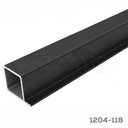 Perfil para sistema de entrepaños Cerrajes "Sistema 20-20" L=3000mm Anodizado Negro mate c/soporte