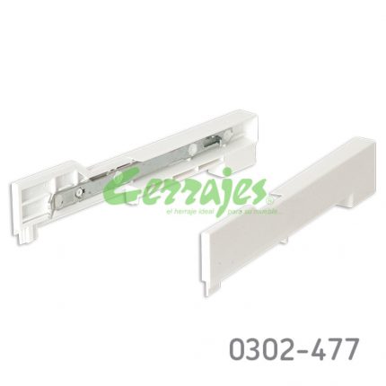 Jgo. adaptador frontal Nova Pro Crystal cajon interno para barra rectangular blanco