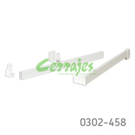 Juego de varilla lateral rectangular Nova Pro 500 mm con fijaciones blanco