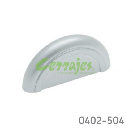 Jaladera Plástico cc 32 mm L=58 mm 4154 P09 Cromo mate