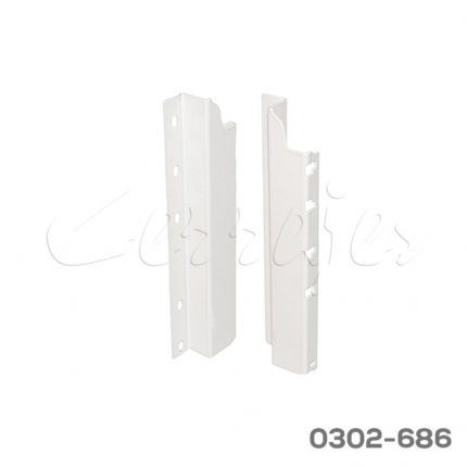 Soporte testero fijación izquierdo cajón cacerolero Cerrajes "Ritma Cube" H=144mm epóxica blanco