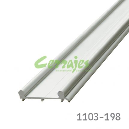Riel inferior para sistema deslizante K50&K80 L=2m Aluminio anodizado natural mate