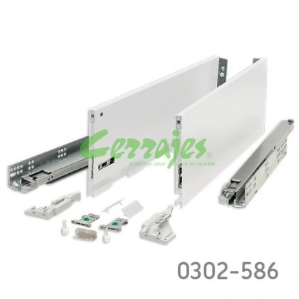 Jgo.Vionaro blanco 500 mm para 60 kg con cierre suave h=185