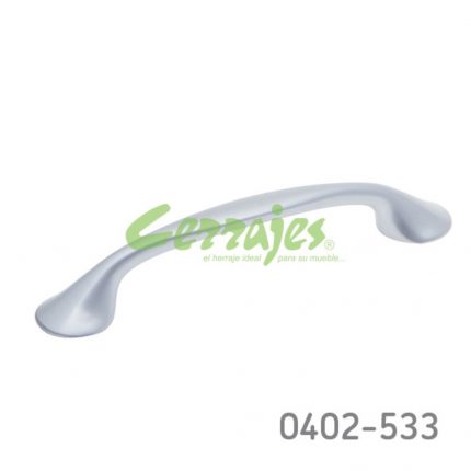 Jaladera Zamak cc 128 mm L=168 mm 4309 Z09 Cromo mate Tornillo M4x25mm