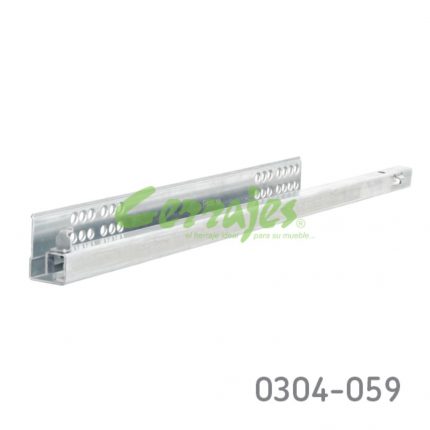 Corredera bajo montaje Salice "Futura" L=500mm Zincada Extensión total Cierre suave