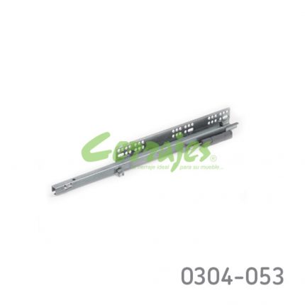 Corredera bajo montaje Salice "Futura" L=400mm Zincada Extensión parcial Cierre suave