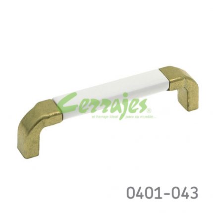 Jaladera Zamak/Cerámica cc 96 mm L=106 mm 5027 Z50 Acabado metálico con cerámica Tornillo #8 - 32x1"