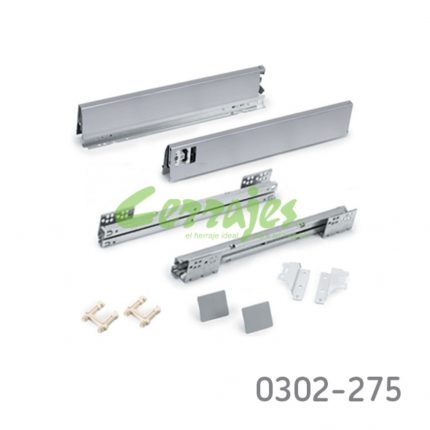 Corredera doble pared FGV "Prime" H=90mm L=500mm Acero inoxidable satinado