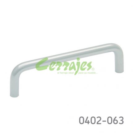 Jaladera Latón cc 101 mm L=109 mm 4022 L09 Cromo mate Tornillo #8 - 32X1"