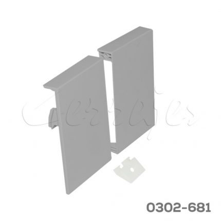 Soporte frontal plástico para cajón interno Cerrajes "Ritma Cube" gris