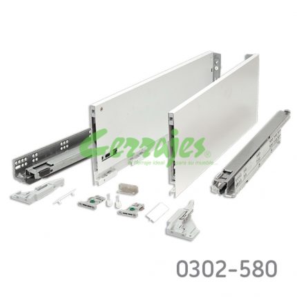 Jgo.Vionaro blanco 500 mm para 40 kg con cierre suave h=185
