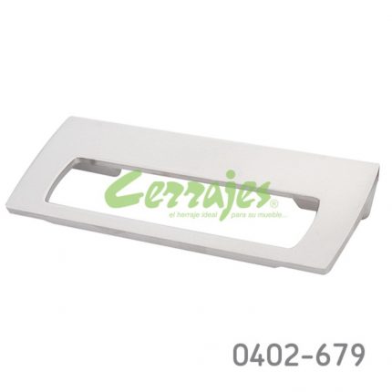 Jaladera Aluminio cc 128 mm L=144 mm 4504 A23 Niquel mate Tornillo M4x25mm