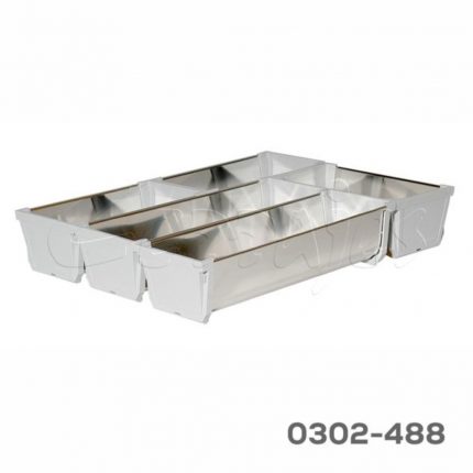 Jgo. organizadores Nova Pro (B3) INOX para cajon 400 mm L=500 mm
