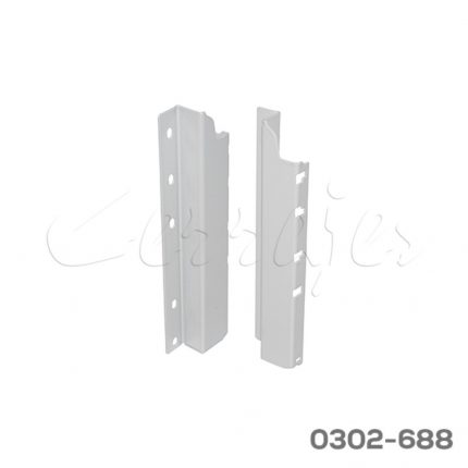 Soporte para testero fijación izquierdo cajón cacerolero Cerrajes "Ritma Cube" H=144mm epóxica plata