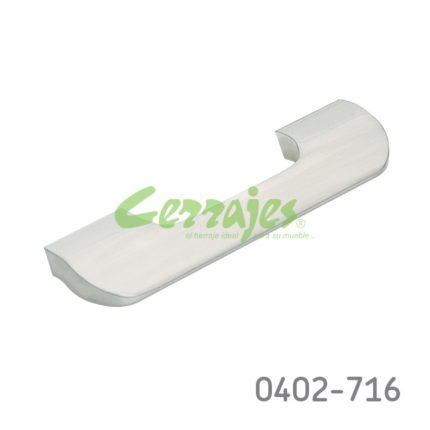 Jaladera Aluminio cc 96 mm L=136 mm 4464 A22 Niquel cepillado Tornillo M4x25mm