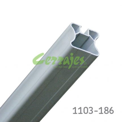 Perfil tirador para 8 mm Izquierda-Derecha Struttura modelo 01 L=2,44m Aluminio anodizado natural mate