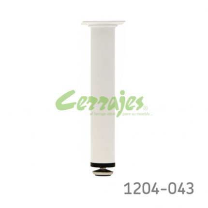 Pata para mueble Cerrajes Ø=35mm H=220mm epóxico Blanco