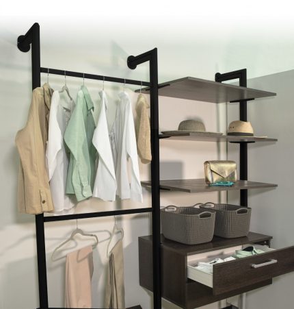 Kit Sistema "Lusso" negro mate altura 2200 mm con 2 opciones 200 y 300 mm