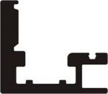 Perfil aluminio 4.30mt(ang rec) 21194 4030