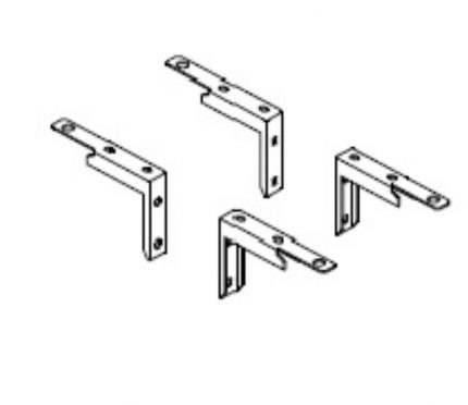 Juego de soportes para panel divisor alum 4 pz