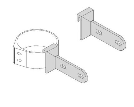 Juego de soporte lateral para panel galatea (2pz) neg